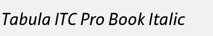 Tabula ITC Pro Book Italic