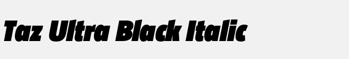 Taz Ultra Black Italic