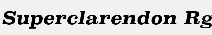 Superclarendon Rg-Bold Italic