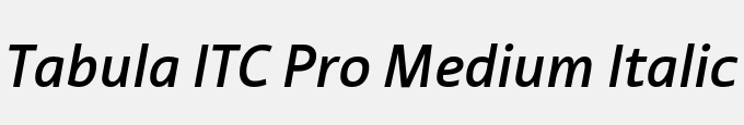 Tabula ITC Pro Medium Italic