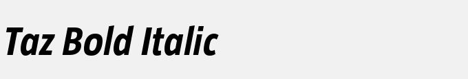 Taz Bold Italic