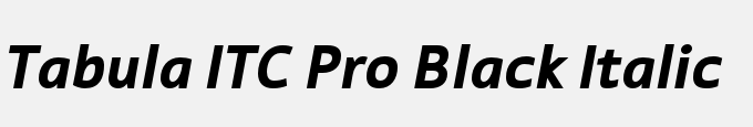 Tabula ITC Pro Black Italic