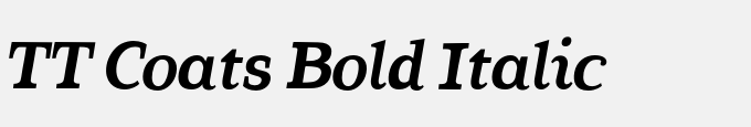 TT Coats Bold Italic