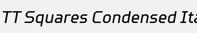 TT Squares Condensed Italic