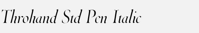 Throhand Std Pen Italic