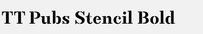 TT Pubs Stencil Bold