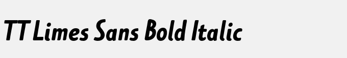 TT Limes Sans Bold Italic