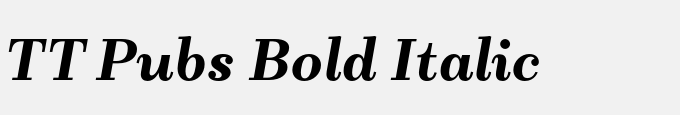 TT Pubs Bold Italic