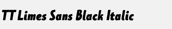 TT Limes Sans Black Italic