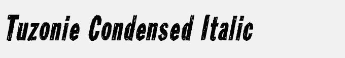 Tuzonie Condensed Italic