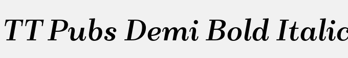 TT Pubs Demi Bold Italic