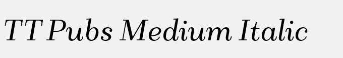 TT Pubs Medium Italic