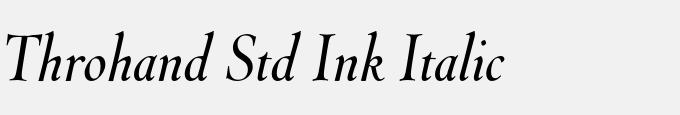 Throhand Std Ink Italic