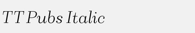 TT Pubs Italic