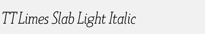TT Limes Slab Light Italic