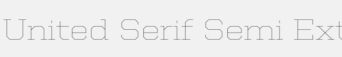United Serif Semi Ext Thin