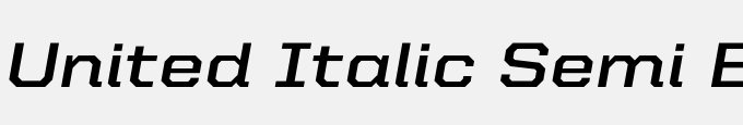 United Italic Semi Ext Bold
