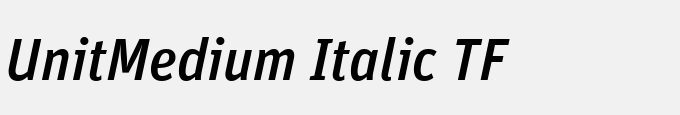 Unit-Medium Italic TF
