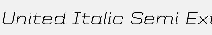 United Italic Semi Ext Light
