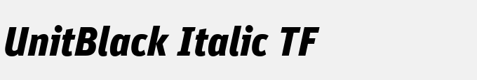 Unit-Black Italic TF