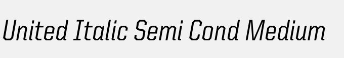 United Italic Semi Cond Medium