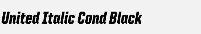 United Italic Cond Black