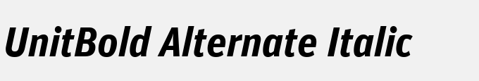 Unit-Bold Alternate Italic