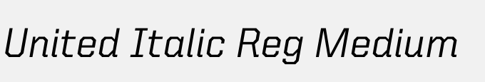 United Italic Reg Medium