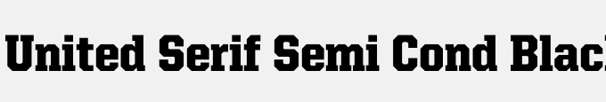 United Serif Semi Cond Black