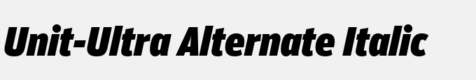 Unit-Ultra Alternate Italic