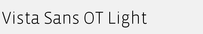 Vista Sans OT Light