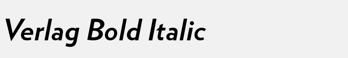 Verlag Bold Italic