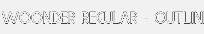 WOONDER Regular - Outline