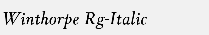 Winthorpe Rg-Italic