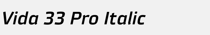 Vida 33 Pro Italic