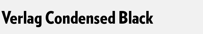 Verlag Condensed Black