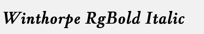 Winthorpe Rg-Bold Italic