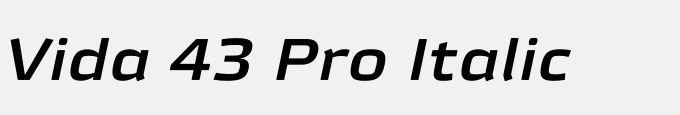Vida 43 Pro Italic