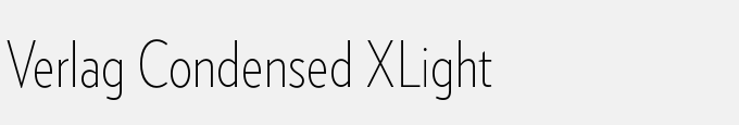 Verlag Condensed XLight