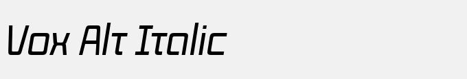 Vox Alt Italic