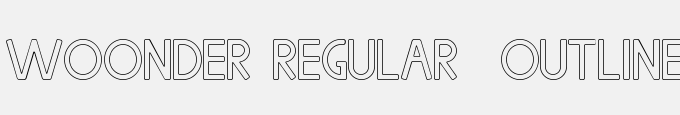 WOONDER Regular - Outline