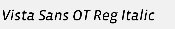 Vista Sans OT Reg Italic
