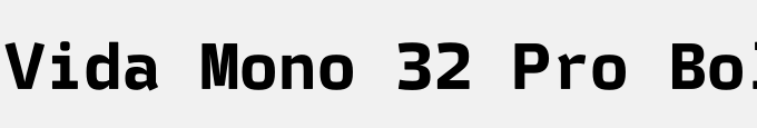 Vida Mono 32 Pro Bold