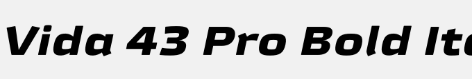 Vida 43 Pro Bold Italic