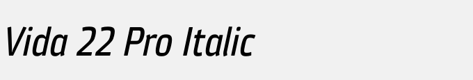 Vida 22 Pro Italic