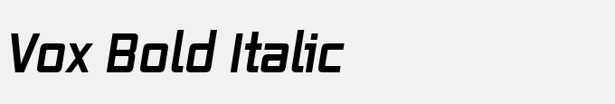 Vox Bold Italic