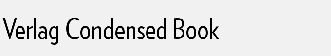 Verlag Condensed Book