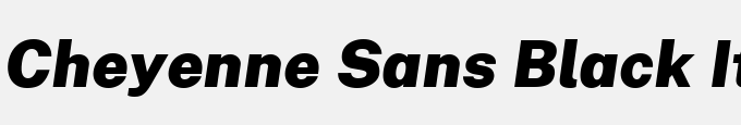 Cheyenne Sans Black Italic