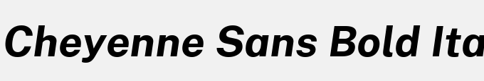 Cheyenne Sans Bold Italic