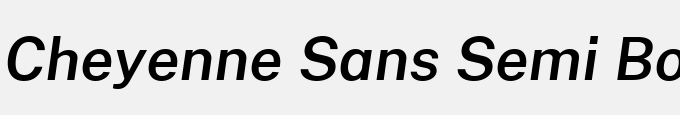 Cheyenne Sans Semi Bold Italic